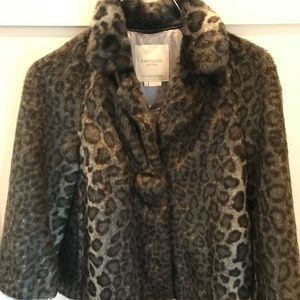 Kate Spade NewYork XS  Fur Jacket Animal Print